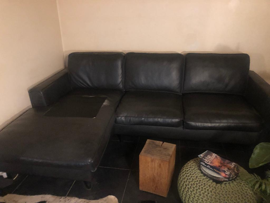 Eco leren hoekzetel, Ophalen, Gebruikt, Leer, Eco leren hoekzetel