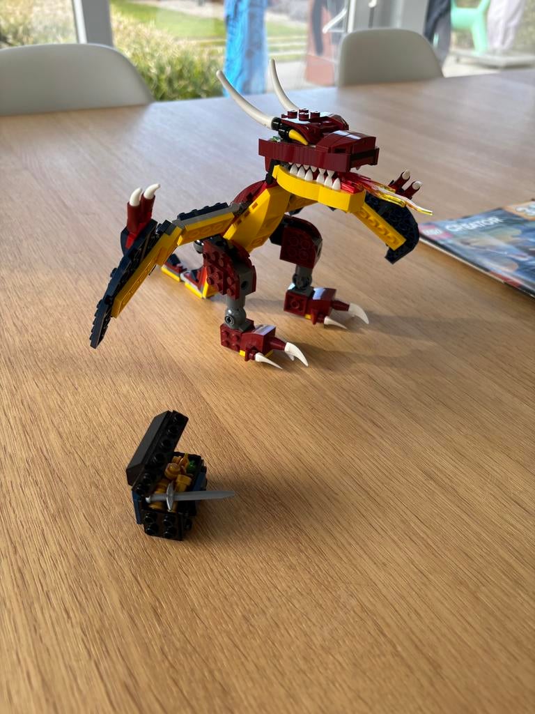 Lego creator 31102 vuurdraak, Ophalen of Verzenden, Zo goed als nieuw, Lego