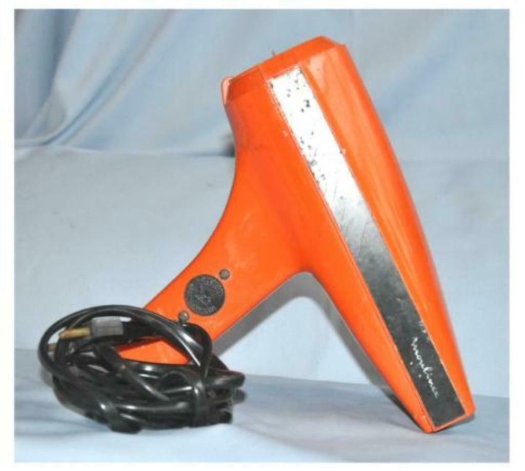 §sèche cheveu orange année 70 vintage, Enlèvement ou Envoi, Utilisé, Sèche-cheveux