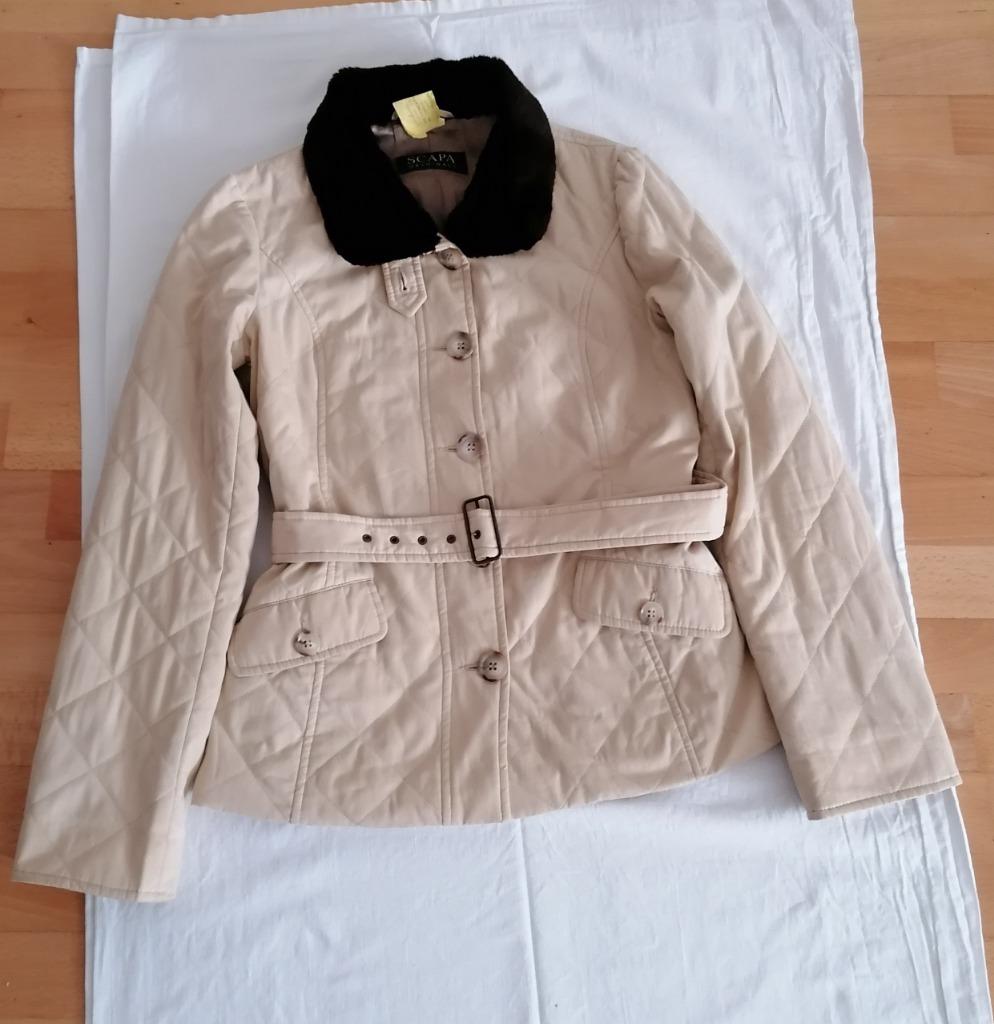 3/4 jas voor het tussenseizoen (gewatteerd), maat 36, Scapa, Kleding | Dames, Jassen | Winter, Ophalen, Beige, Maat 36 (S), Gedragen