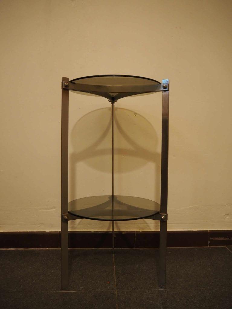 Mid-century design bijzettafeltje, Space Age, 1970s, Space Age, 25 à 50 cm, Rond, 50 à 100 cm