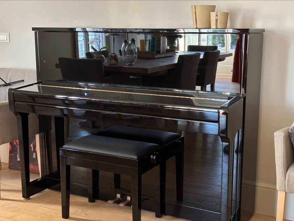 Piano Wilhelm Schimmel w114 Hoogglans Zwart, Ophalen, Zwart, Piano, Hoogglans