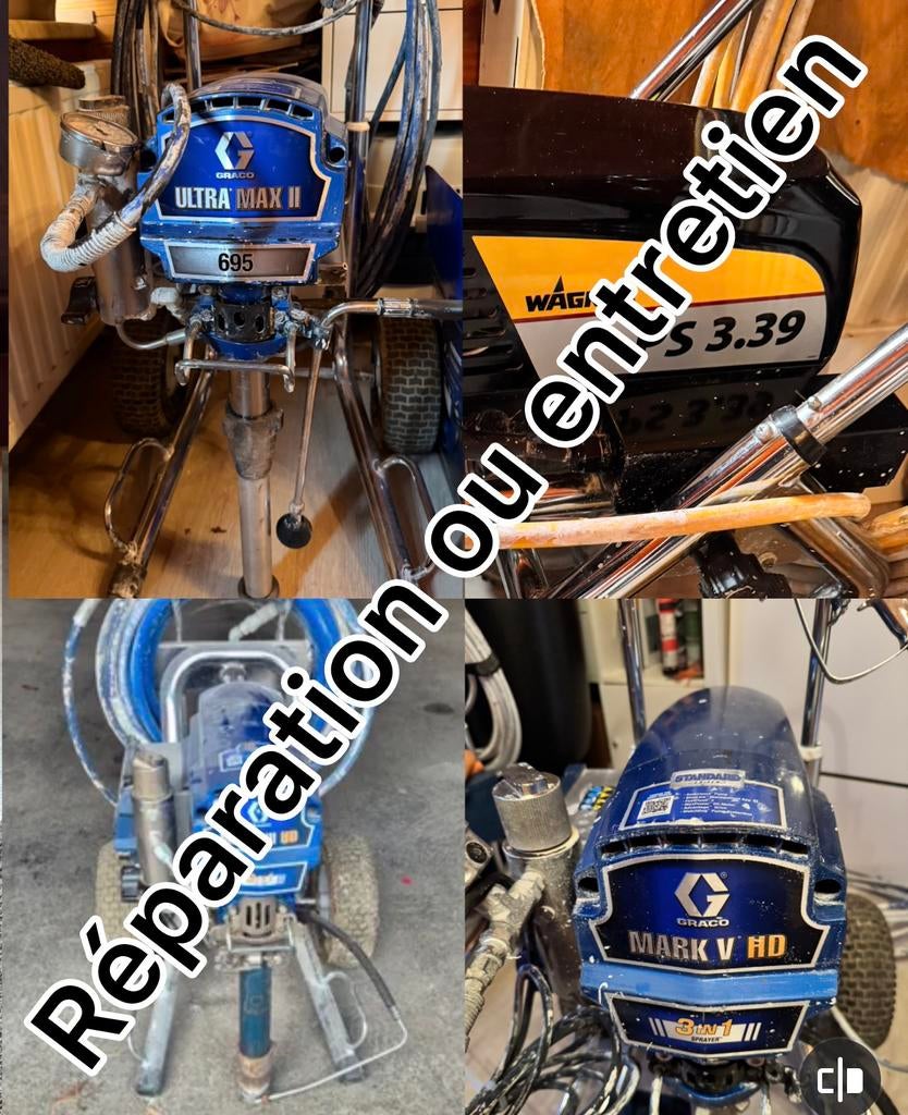 Entretiens - réparations airless graco, Enlèvement, Neuf