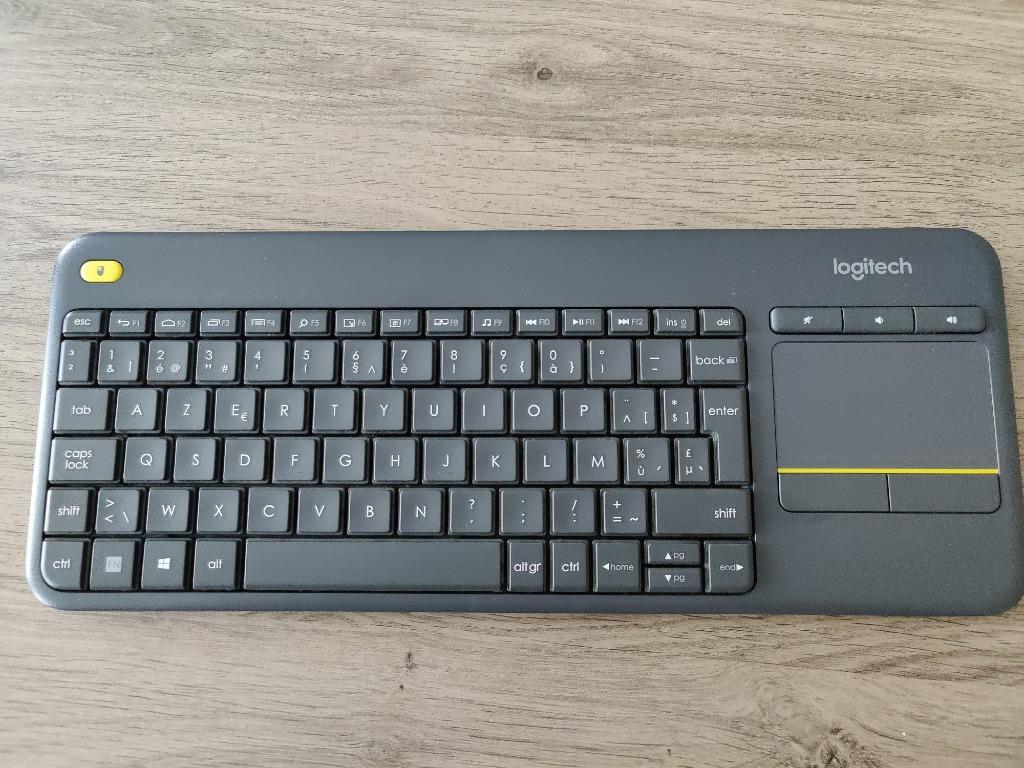 Logitech K400 Plus Wireless Keyboard Azerty BE, Ophalen, Toetsenbord en muis-set, Logitech, Azerty