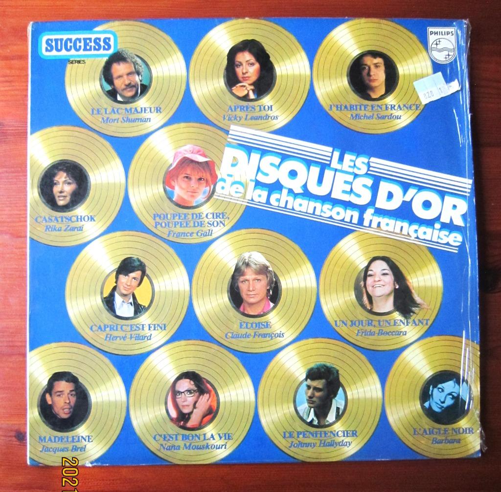 Vinyle 33 T "Les disques d'or de la chanson française", Envoi, Comme neuf, Autres genres