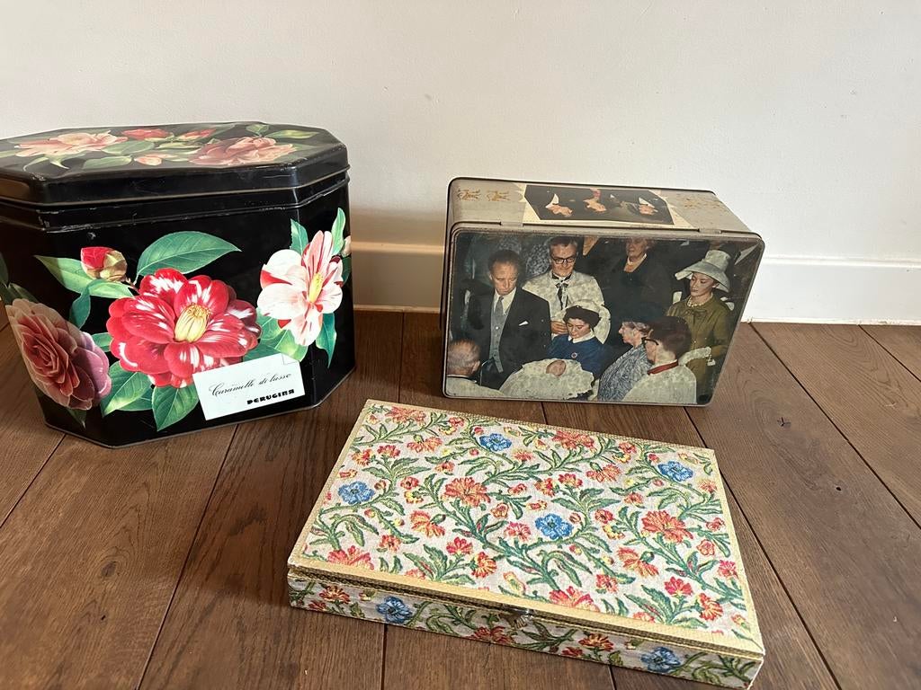 3 Vintage blikken dozen, Ophalen of Verzenden, Gebruikt, Overige, Overige merken