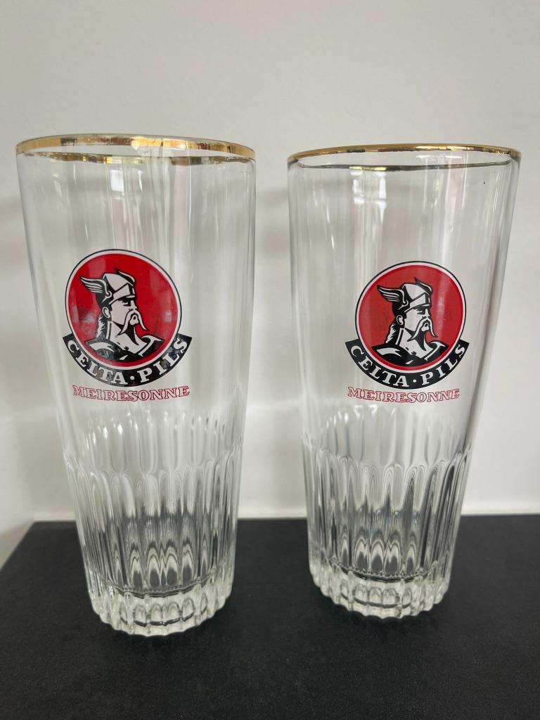 2 Glazen Celta Pils Meiresonne, Enlèvement, Utilisé, Verre ou Verres, Autres marques