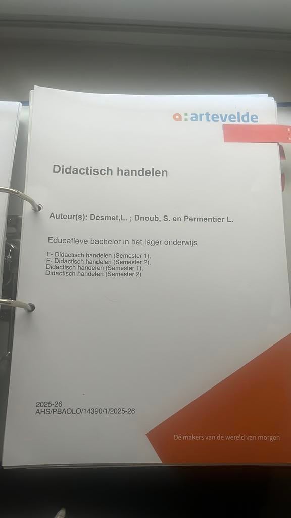 Didactisch handelen - Artevelde, Boeken, Studieboeken en Cursussen, Ophalen, Zo goed als nieuw