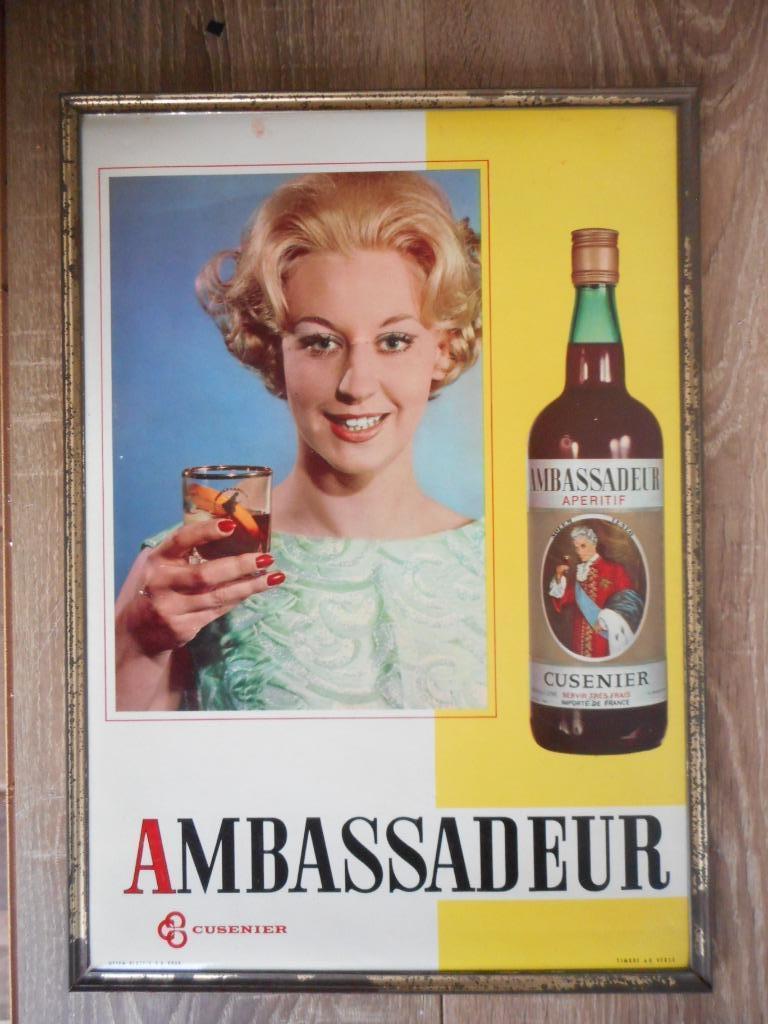 cadre publicitaire (années 60), Collections, Marques & Objets publicitaires, Enlèvement ou Envoi, Utilisé
