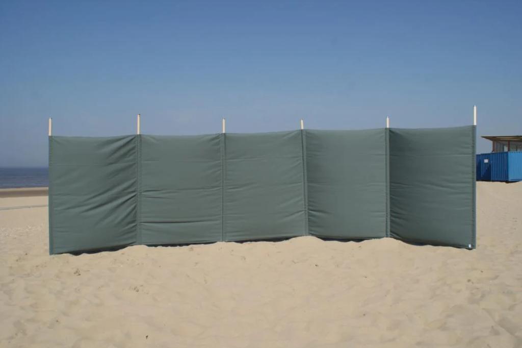 Windscherm - 6 m effen grijs (met groene tint), Ophalen, Zo goed als nieuw