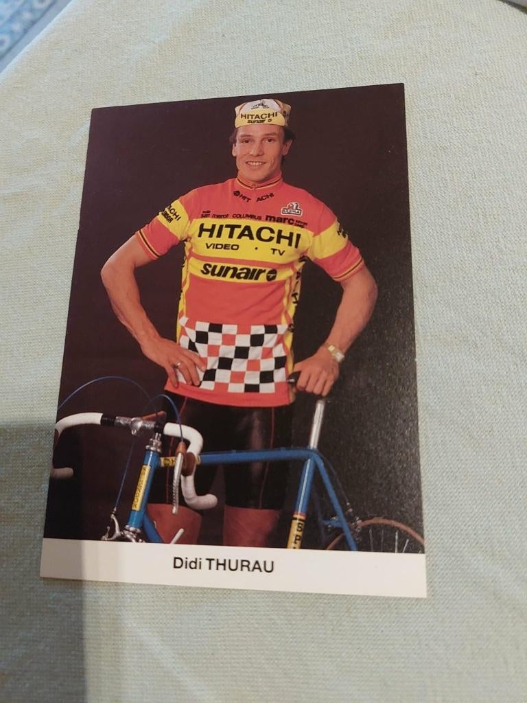 Wielerkaart : Didi Thurau / Hitachi-Sunair, Verzenden, Zo goed als nieuw, Poster, Plaatje of Sticker