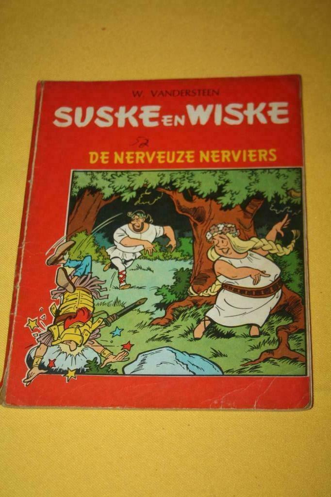 51 de nerveuze Nerviers ,gelijkvormige tweekleurenreeks 1964, Gelezen, Willy Vandersteen, Eén stripboek, Ophalen of Verzenden