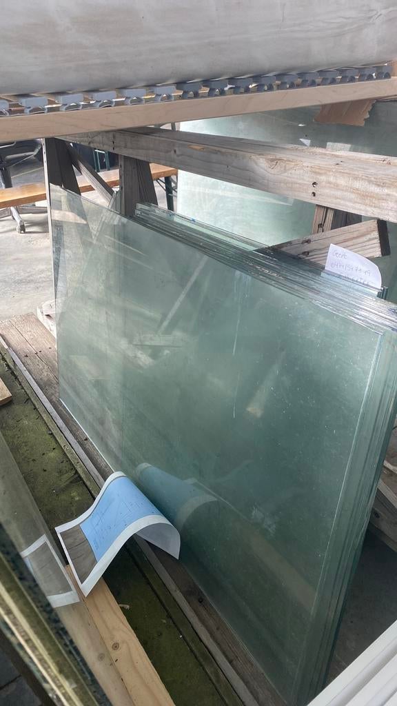 Glas voor serre op maat gesneden, Tuin en Terras, Ophalen of Verzenden, Zo goed als nieuw, Overige materialen, Kweekkas