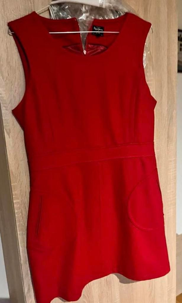 Robe rouge Pepe Jeans portée deux fois, Rouge, Taille 38/40 (M), Au-dessus du genou, Comme neuf