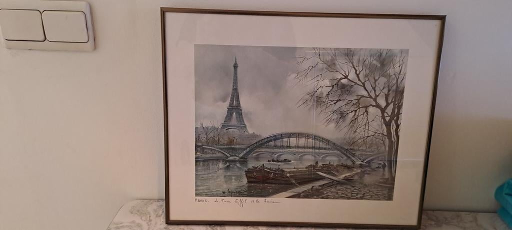 Art print in kader achter glas, Ophalen, Print