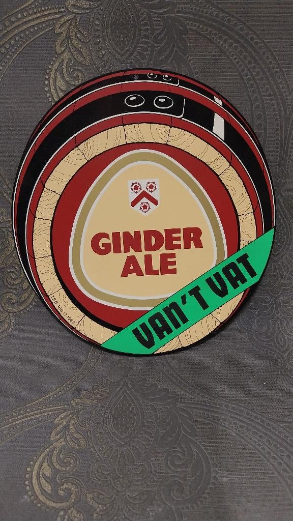Plastieken reclame Ginder Ale Merchtem 1982, Verzamelen, Merken en Reclamevoorwerpen, Ophalen of Verzenden, Zo goed als nieuw