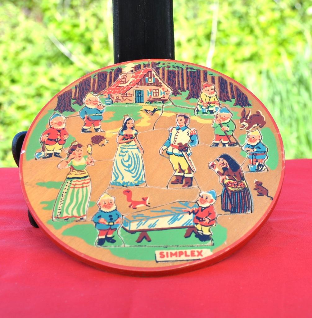 ancien puzzle en bois simplex vintage année 50, Ophalen of Verzenden