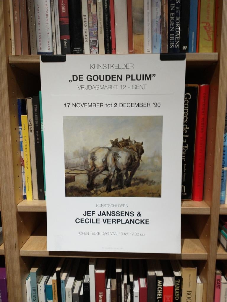 Jef Janssens & Cecile Verplancke affiche 1990, Verzamelen, Ophalen of Verzenden, Gebruikt