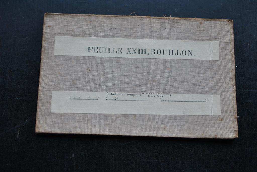 Ancienne carte topographique sur tissu BOUILLON 1908 RARE, Gelezen, Overige typen, Ophalen of Verzenden, 1800 tot 2000