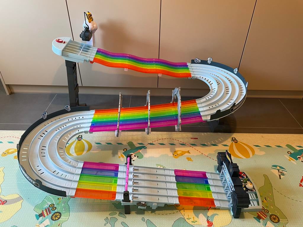 Hot Wheels Mario Kart Regenboog Racebaan, Enlèvement, Comme neuf, Circuit, Hot Wheels