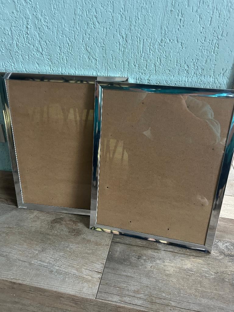 2 zilveren fotolijsten, Ophalen, Zo goed als nieuw