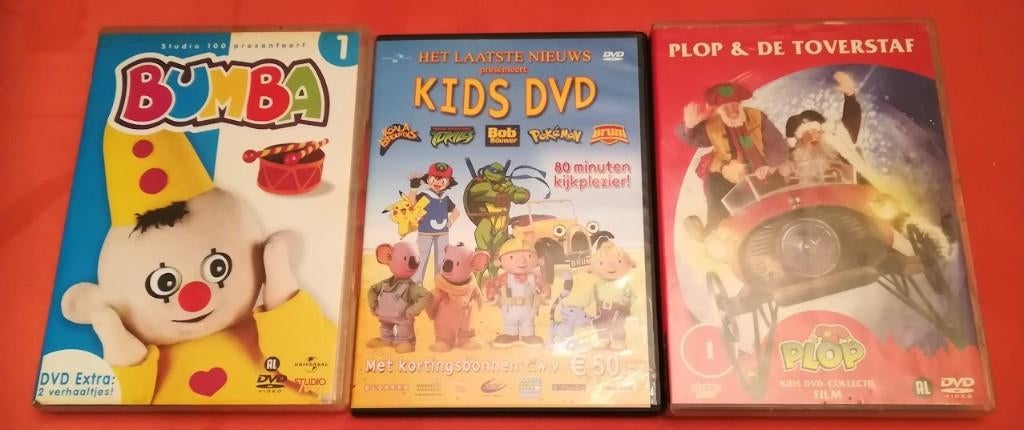 Dvd Plop & de toverstaf, Bumba 1 + Kids dvd, Cd's en Dvd's, Ophalen of Verzenden, Zo goed als nieuw, Tv fictie