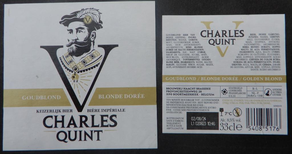 Étiquette de bière Charles Quint Brewery Haacht (9c9), Envoi, Utilisé