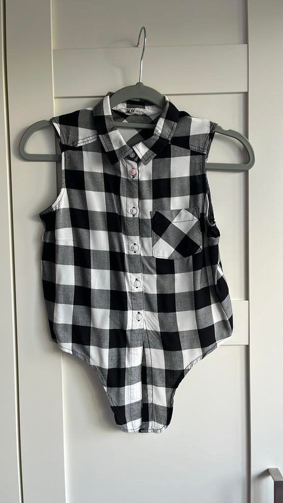 Mouwloos hemdje, H&M, maat 140, Kinderen en Baby's, Kinderkleding | Maat 140, Zo goed als nieuw, Meisje, Overhemd of Blouse, Ophalen of Verzenden