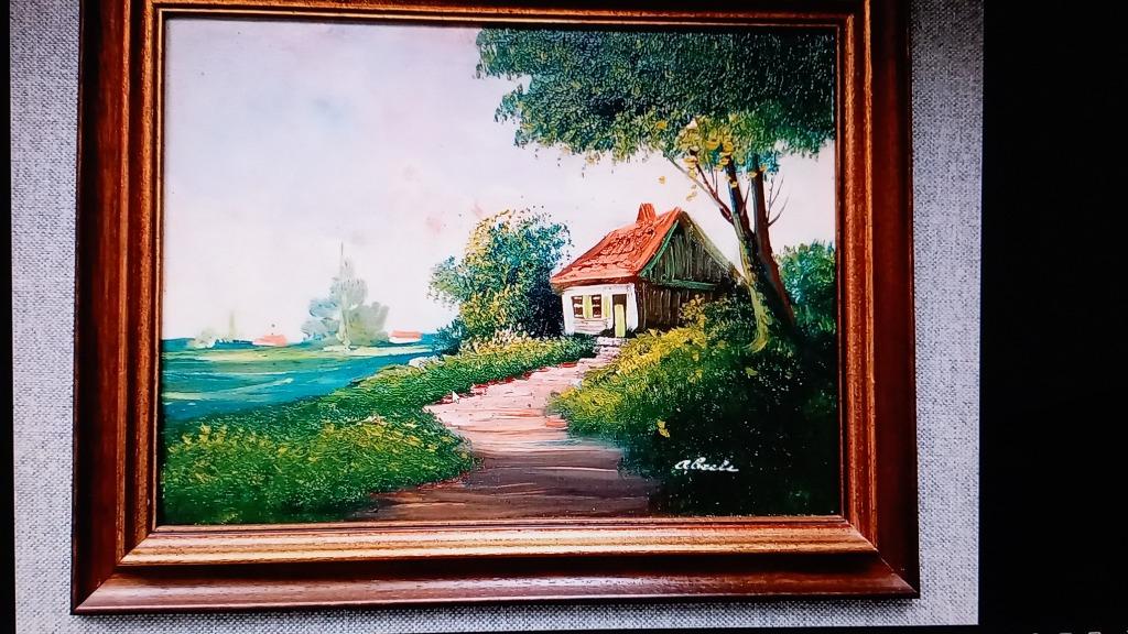 Tableau signé abeele, Antiquités & Art, Art | Peinture | Abstraite, Enlèvement ou Envoi
