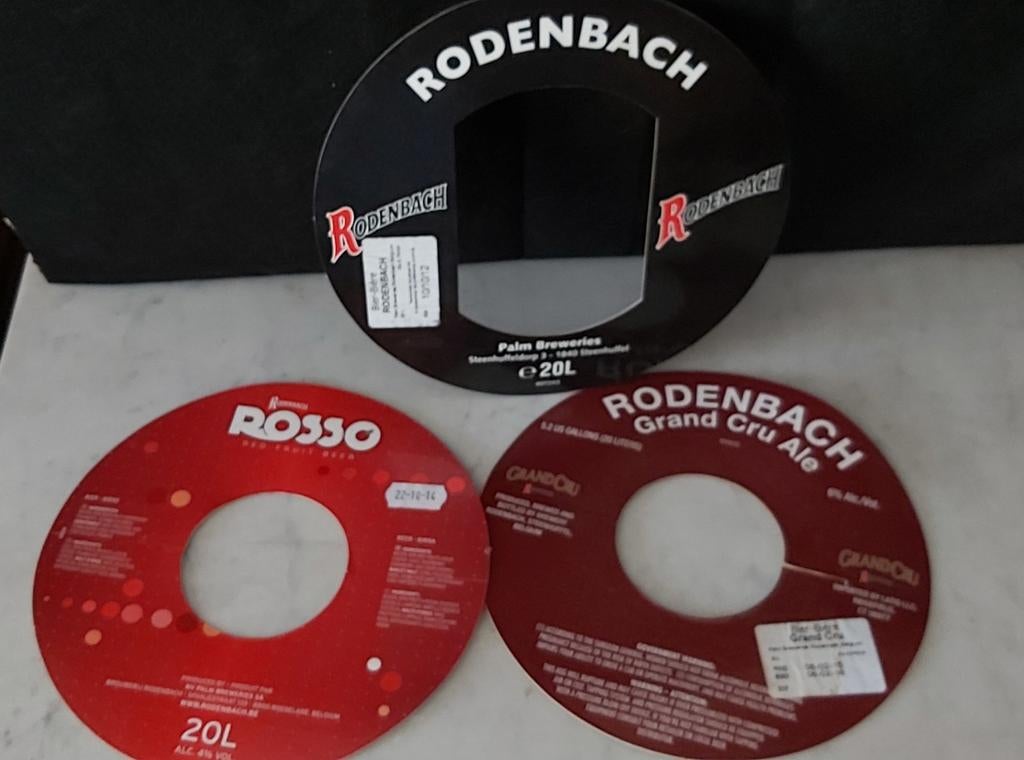 Rodenbach biervaten reclames 3 stuks, Verzamelen, Biermerken, Ophalen of Verzenden, Zo goed als nieuw