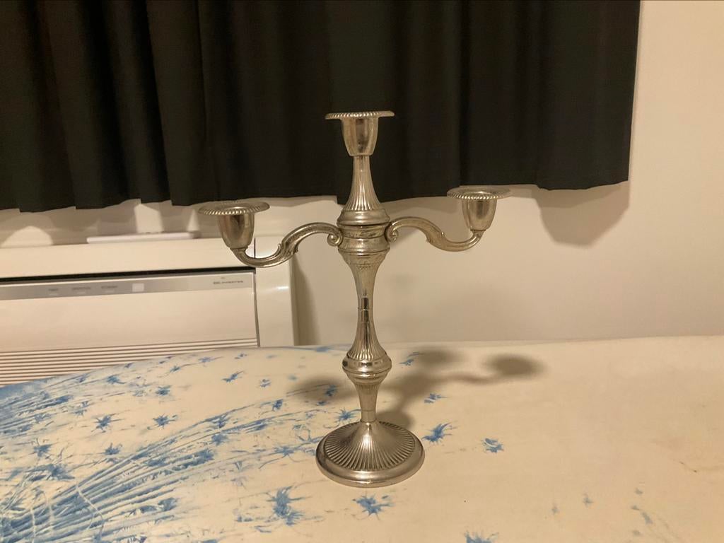 Kandelaar verzilverd, Antiek en Kunst, Ophalen
