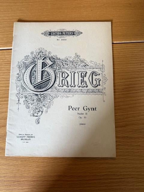 Grieg — Peer Gynt Suite II, Op. 55 (Piano), Enlèvement ou Envoi, Artiste ou Compositeur, Classique, Utilisé