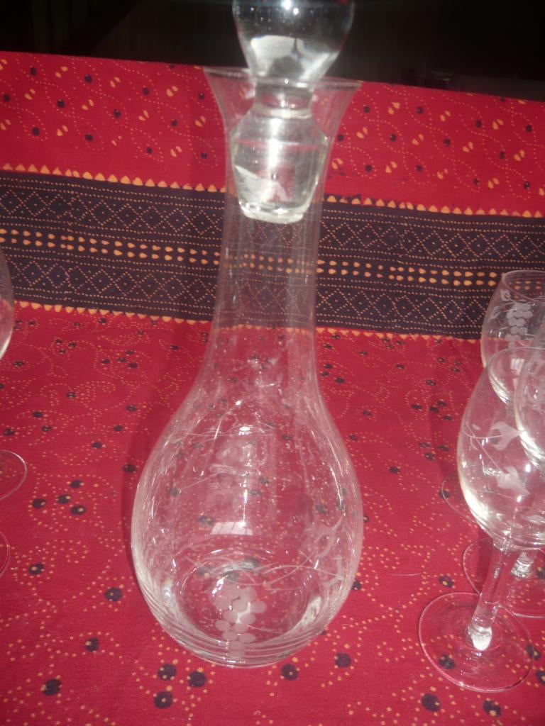 carafe avec 6 verres à vin, Ophalen of Verzenden