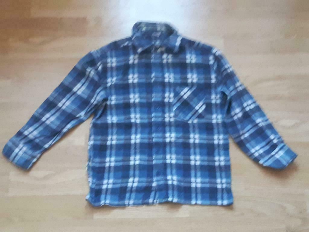 hemd 122-128 met knopen - geruit blauw-wit, Kinderen en Baby's, Ophalen, Zo goed als nieuw, Jongen, Shirt of Longsleeve