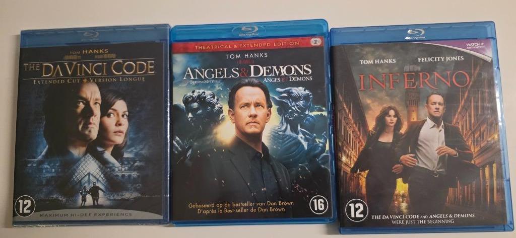 Langdon 3 films (Da Vinci Code, Angels & Demons, Inferno), Cd's en Dvd's, Ophalen of Verzenden, Zo goed als nieuw, Drama