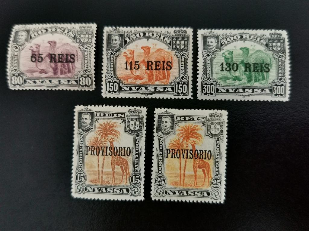 Portugese kolonie Nyassa 1903 - fauna, giraf, dromedaris *, Ophalen of Verzenden, Overige landen, Postfris