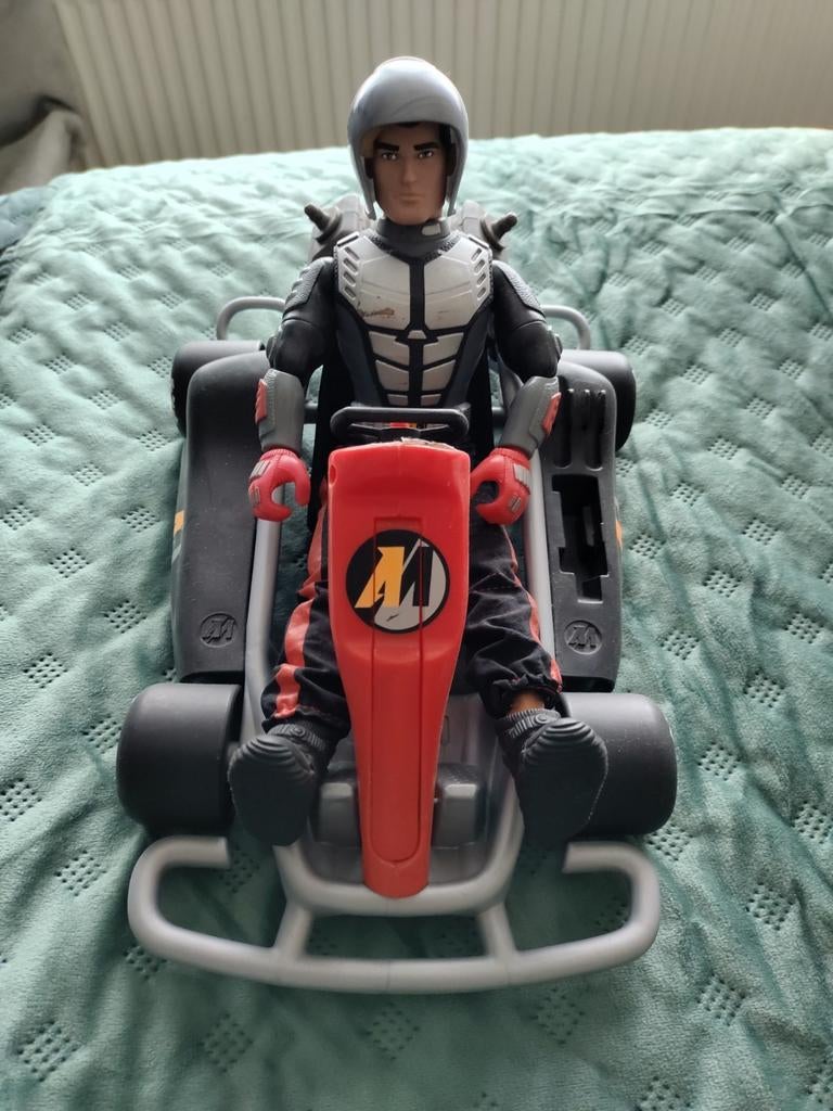 Action man met racewagen, Ophalen, Gebruikt