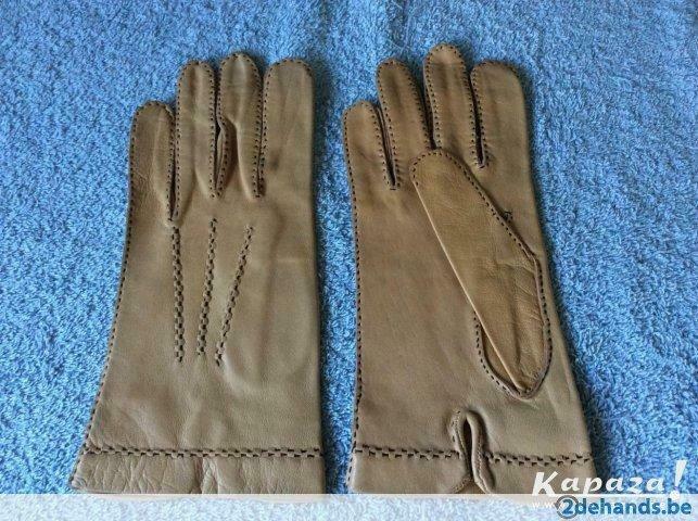 Beige lederen handschoenen, Ophalen of Verzenden, Nieuw, Handschoenen