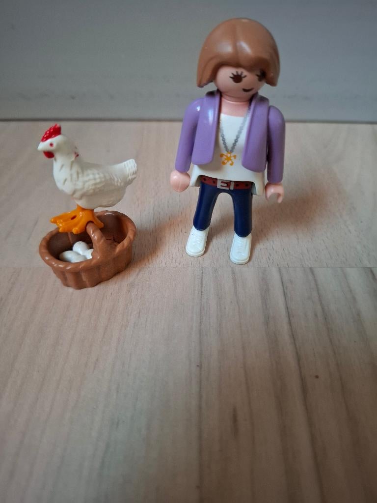 Playmobil: Milka meisje met kip, Kinderen en Baby's, Speelgoed | Playmobil, Ophalen, Zo goed als nieuw, Complete set
