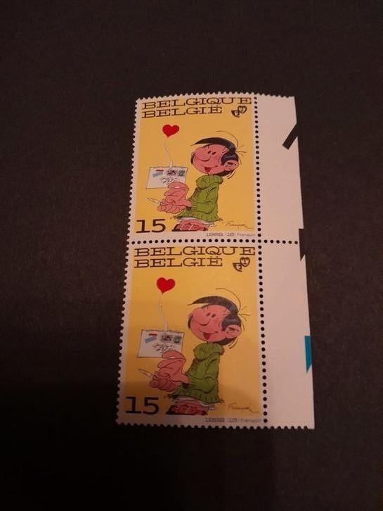 2 postzegels Guust Flater 1992, Postzegels en Munten, Ophalen