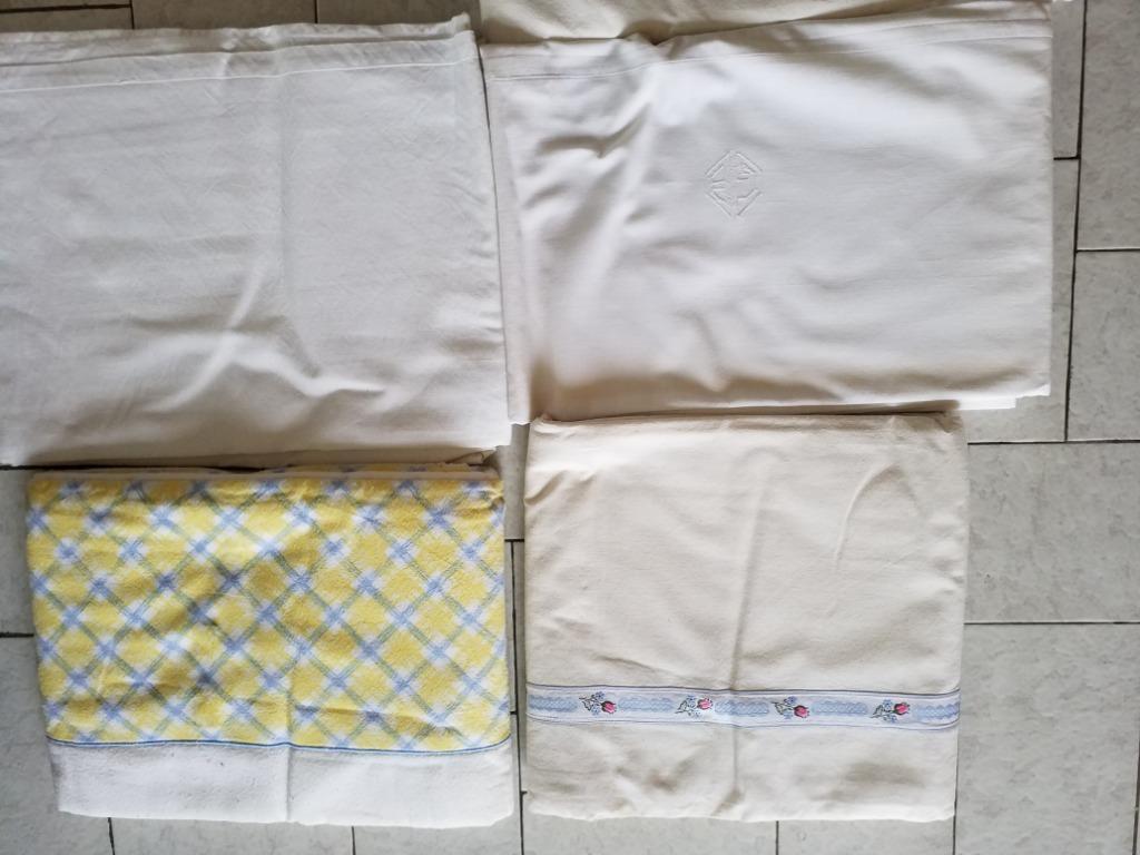 Lot de 5 Draps de lit 2 personnes, Enlèvement, Jaune
