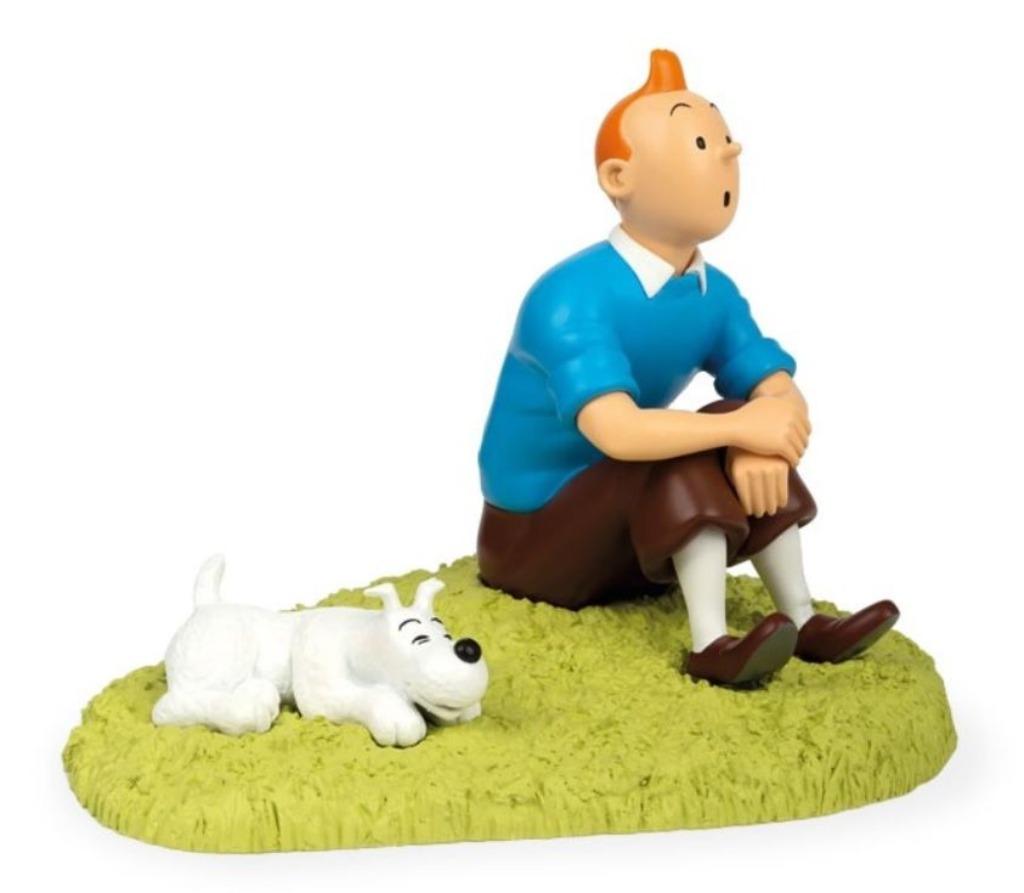 kuifje in het gras - Tintin dans l'herbe Moulinsart, Enlèvement ou Envoi, Tintin, Neuf, Statue ou Figurine