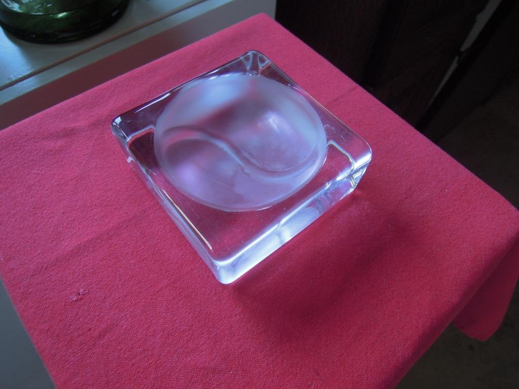 porte savon verre cristal France transparent 8,5 x 8,5 x 3,5, Enlèvement ou Envoi