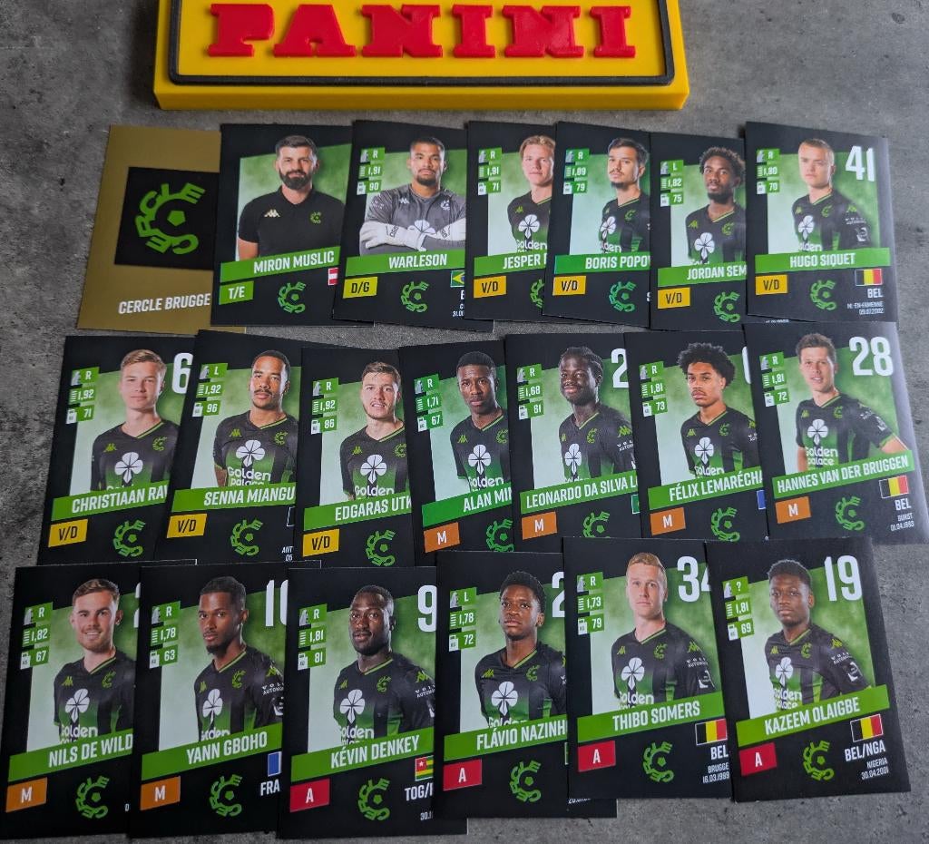 Panini FOOTBALL 2023/24 20 STICKERS CERCLE BRUGGE VOETBAL, Ophalen of Verzenden, Nieuw