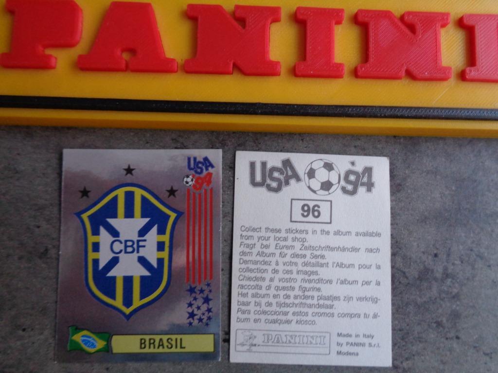 PANINI VOETBAL STICKER WORLD CUP 94 USA WK EMBLEEM ***** 1X, Ophalen of Verzenden, Sticker