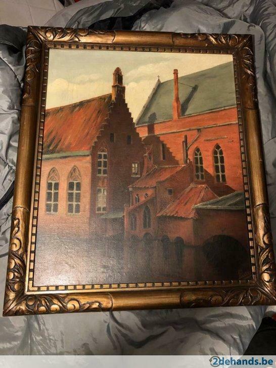 Schilderij J Pieters, Antiek en Kunst, Kunst | Schilderijen | Modern