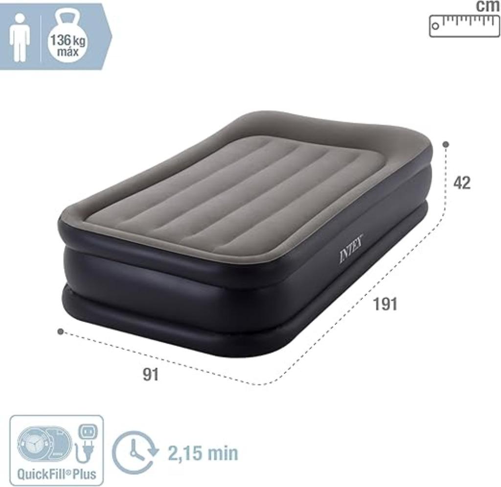 Intex Twin Deluxe | luchtmatras | 99 x 191 x 42 cm, -, Verzenden, -, Nieuw