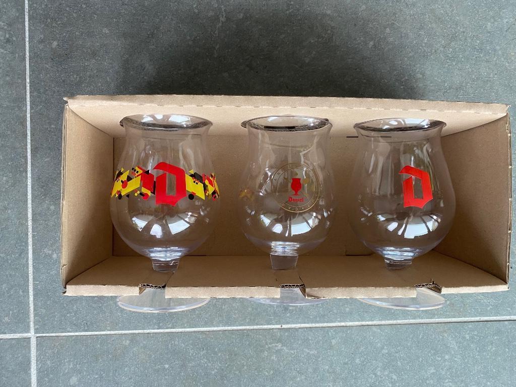 Duvel onbreekbaar glas 3 verschillende, Ophalen, Nieuw