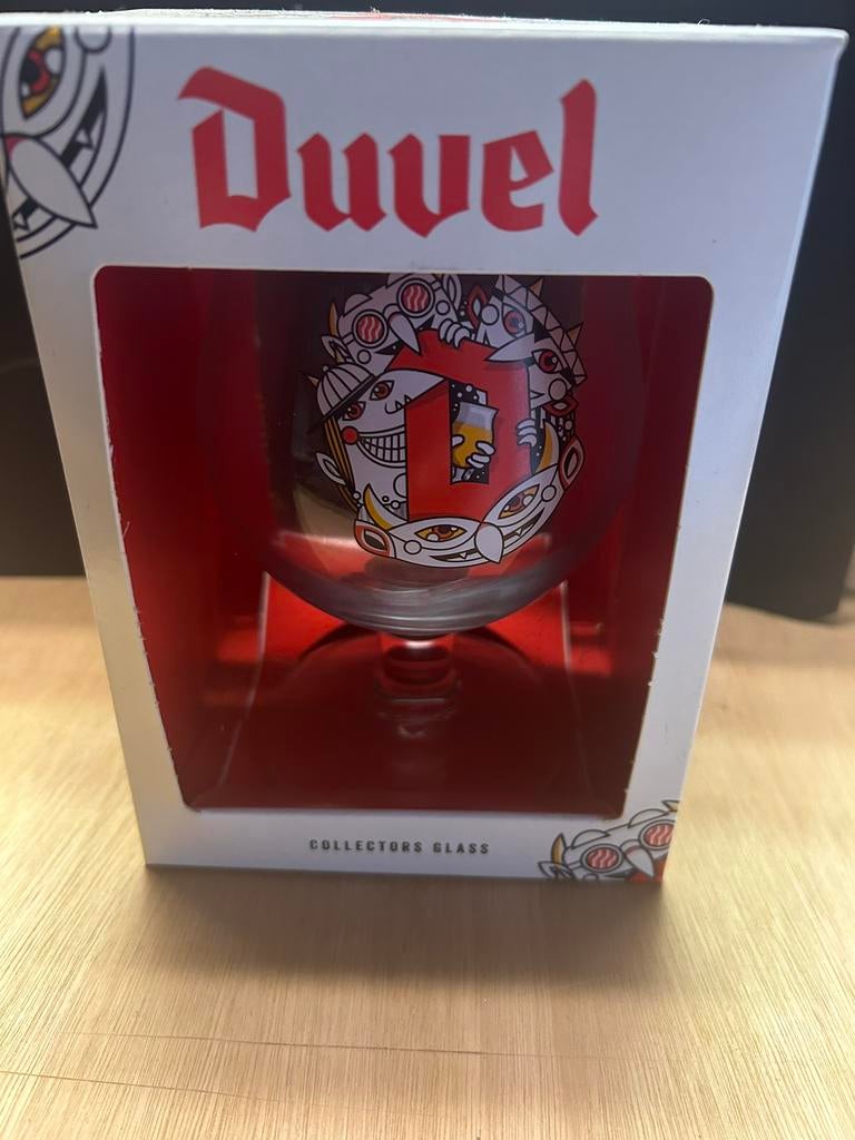 Verre DUVEL Patrick Croes + boîte, Verzamelen, Zo goed als nieuw, Duvel