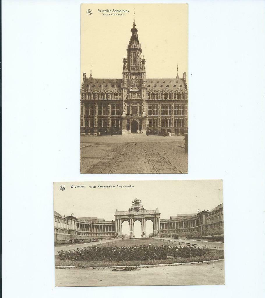 Cartes Schaerbeek et Cinquantenaire, Enlèvement ou Envoi, Non affranchie, Bruxelles (Capitale)